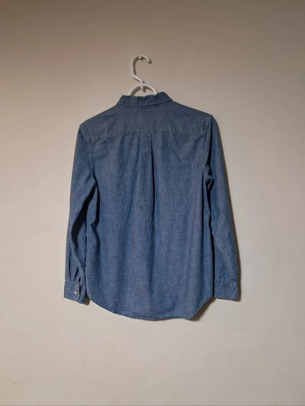 Ralph Lauren Light Blue Chambray Denim Button-Down Shirt Sz. L 14-16.